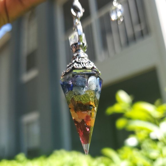 Crystal Hexagonal Pointed Pendant Pendulum - Picture 1 of 4
